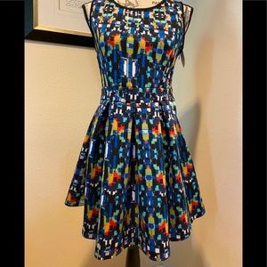Romeo & Juliet Couture Geometric Print Dress